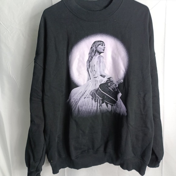 Taylor Swift Tops - Taylor Swift The Eras Tour Black Crewneck Sweatshirt Large RN102050 Egypt